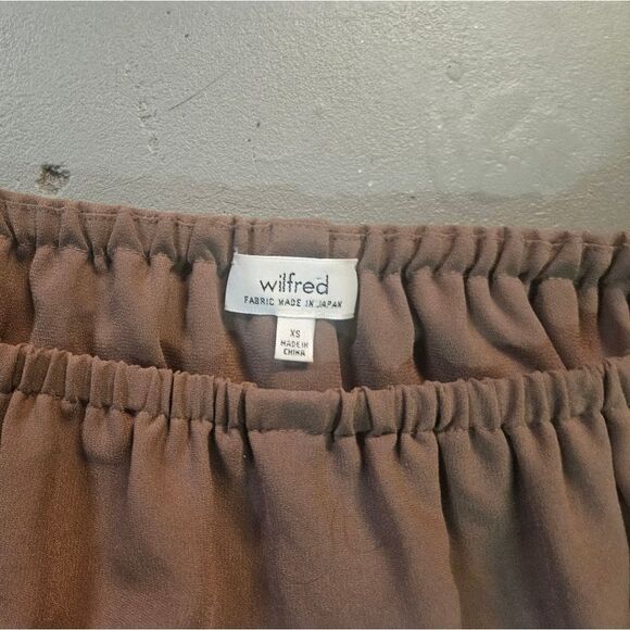 Wilfred by Aritzia XS Taupe Off-the-Shoulder Long Sleeve Top - Picture 4 of 4